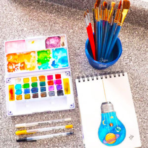 Atssi watercolors galaxy 24 lightbulb artwork